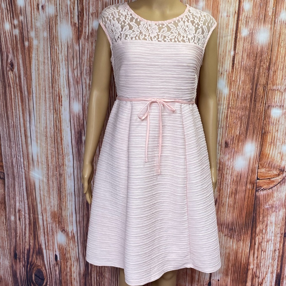Motherhood Maternity Pink Pintucked Dress